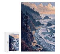 300 PCS Rompecabezas para Adolescentes Pacific Cliffs Pixel Art Rompecabezas para Adultos Juegos Familiares Mejora La Memoria Regalos para Amigos Y Familiares 300 PCS