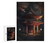 300 PCS Rompecabezas para Adolescentes Pagoda at Night Rompecabezas Juegos Relajantes Desafío Difícil Desafiante De Completar 300 PCS