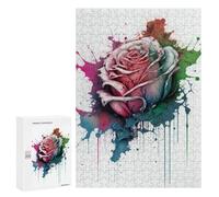 300 PCS Rompecabezas para Adolescentes Painted Rose Art Print Rompecabezas para Adultos Juegos Relajantes Mejora La Memoria Interacción Entre Padres E Hijos 300 PCS
