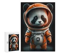 300 PCS Rompecabezas para Adolescentes Panda Astronaut Costume for Kids Rompecabezas para Adultos Desafío Difícil Actividades Divertidas En Casa Gran Regalo para Jugar 300 PCS