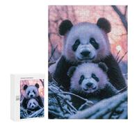 300 PCS Rompecabezas para Adolescentes Panda Family Portrait Rompecabezas para Adultos Juegos Relajantes Mejora La Memoria Interacción Entre Padres E Hijos 300 PCS