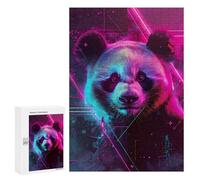 300 PCS Rompecabezas para Adolescentes Panda Japanese Neon Rompecabezas para Adultos Juego Práctico Difícil Interacción Entre Padres E Hijos 300 PCS