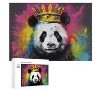 300 PCS Rompecabezas para Adolescentes Panda King Colorful Majesty -1 Rompecabezas para Adolescentes Juguetes Antiestrés Vacaciones En Casa Matar El Tiempo Desafío Educativo 300 PCS