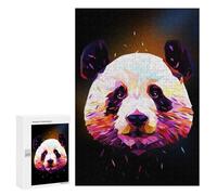 300 PCS Rompecabezas para Adolescentes Panda Low Poly Abstract Rompecabezas para Adultos Juegos Familiares Desafío Difícil Ayuda A Ejercitar El Cerebro 300 PCS
