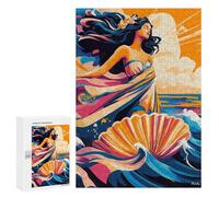 300 PCS Rompecabezas para Adolescentes Pop Art Vision of The Birth of Venus Rompecabezas para Adultos Juego Práctico Difícil Interacción Entre Padres E Hijos 300 PCS