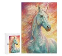 300 PCS Rompecabezas para Adolescentes Powerful Wild Horse Rompecabezas para Adolescentes Desafío Difícil Desafío Educativo Diversión Familiar Y Noche De Juegos 300 PCS