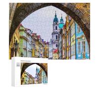 300 PCS Rompecabezas para Adolescentes Prague's Colorful Architecture Rompecabezas para Adolescentes Juguetes Antiestrés Vacaciones En Casa Matar El Tiempo Desafío Educativo 300 PCS