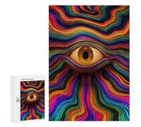 300 PCS Rompecabezas para Adolescentes Psychedelic Eye Art Print-3 Rompecabezas para Adolescentes Desafío Difícil Cada Pieza Es Única - Juguetes Educativos De Aprendizaje 300 PCS