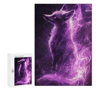 300 PCS Rompecabezas para Adolescentes Purple Fire Fox Rompecabezas para Adolescentes Actividades Familiares para Cumpleaños, Navidad 300 PCS