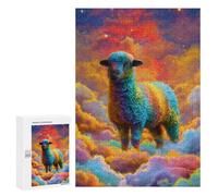 300 PCS Rompecabezas para Adolescentes Rainbow Sheep in Space Rompecabezas para Adolescentes Desafío Difícil Cada Pieza Es Única - Juguetes Educativos De Aprendizaje 300 PCS