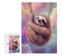 300 PCS Rompecabezas para Adolescentes Rainbow Sloth Rompecabezas para Adultos Juguetes Antiestrés Desafío Difícil Cumpleaños