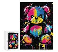 300 PCS Rompecabezas para Adolescentes Rainbow Teddy Bear Rompecabezas para Adultos Juegos Familiares Mejora La Memoria Regalos para Amigos Y Familiares 300 PCS