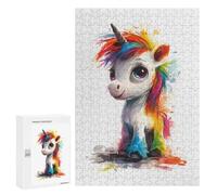 300 PCS Rompecabezas para Adolescentes Rainbow Unicorn Rompecabezas para Adultos Juegos Familiares Desafío Difícil Ayuda A Ejercitar El Cerebro 300 PCS