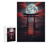 300 PCS Rompecabezas para Adolescentes Red Fantasy Gate in Japan Rompecabezas para Adultos Juegos Familiares Desafío Difícil Ayuda A Ejercitar El Cerebro 300 PCS