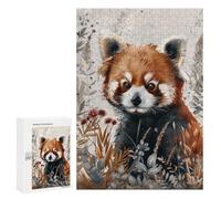 300 PCS Rompecabezas para Adolescentes Red Panda Watercolor Rompecabezas para Adultos Juegos Divertidos Regalo De Cumpleaños Cumpleaños Y Navidad 300 PCS