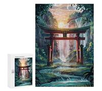 300 PCS Rompecabezas para Adolescentes Red Torii Gate Forest Juegos Familiares De Rompecabezas para Adultos Que Mejoran La Memoria Ayudan A Ejercitar El Cerebro 300 PCS