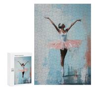 300 PCS Rompecabezas para Adolescentes Rompecabezas Ballet Dancer in Pink Tutu Serene Elegance Ballerinas Reflection Rompecabezas para Adultos Juegos Relajantes Mejoran La Memoria para Cumpleaños, Na