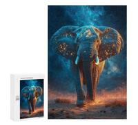 300 PCS Rompecabezas para Adolescentes Rompecabezas Celestial Elephant in Desert Landscape Rompecabezas para Adultos Juegos Relajantes Mejoran La Memoria para Cumpleaños, Navidad 300 PCS