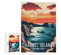 300 PCS Rompecabezas para Adolescentes Rompecabezas Channel Islands National Park Sunset Rompecabezas para Adultos Juegos Relajantes Mejoran La Memoria para Cumpleaños, Navidad 300 PCS