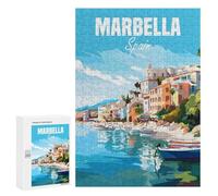 300 PCS Rompecabezas para Adolescentes Rompecabezas Marbella Spain Travel Rompecabezas para Adultos Juegos Relajantes Mejoran La Memoria para Cumpleaños, Navidad 300 PCS