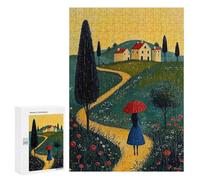 300 PCS Rompecabezas para Adolescentes Rompecabezas Path to Home - Naïf Whimsical Journey Art Rompecabezas para Adultos Juegos Relajantes Mejoran La Memoria para Cumpleaños, Navidad 300 PCS