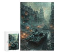 300 PCS Rompecabezas para Adolescentes Rompecabezas Tanks Urban Warfare Rompecabezas para Adultos Juegos Relajantes Mejoran La Memoria para Cumpleaños, Navidad 300 PCS