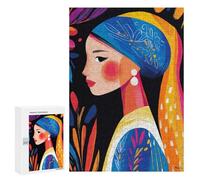 300 PCS Rompecabezas para Adolescentes Rompecabezas Vivid Fauvist Vision of Girl with A Pearl Earring Rompecabezas para Adultos Juegos Relajantes Mejoran La Memoria para Cumpleaños, Navidad 300 PCS