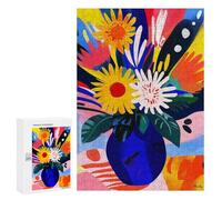 300 PCS Rompecabezas para Adolescentes Rompecabezas Vivid Fauvist Vision of Sunflowers Rompecabezas para Adultos Juegos Relajantes Mejoran La Memoria para Cumpleaños, Navidad 300 PCS