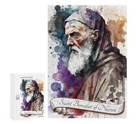 300 PCS Rompecabezas para Adolescentes Saint Benedict of Nursia Rompecabezas para Adultos Juegos Familiares Mejora La Memoria Regalos para Amigos Y Familiares 300 PCS