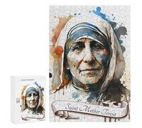 300 PCS Rompecabezas para Adolescentes Saint Mother Teresa India Rompecabezas para Adultos Juegos Familiares Desafío Difícil Ayuda A Ejercitar El Cerebro 300 PCS