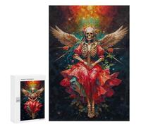 300 PCS Rompecabezas para Adolescentes Santisima Muerte in Red Dress Rompecabezas para Adultos Juegos Divertidos Regalo De Cumpleaños Cumpleaños Y Navidad 300 PCS