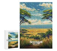 300 PCS Rompecabezas para Adolescentes Serengeti National Park, Tanzania Art Rompecabezas para Adultos Juegos Divertidos Regalo De Cumpleaños Cumpleaños Y Navidad 300 PCS