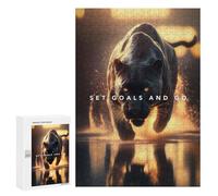 300 PCS Rompecabezas para Adolescentes Set Goals and Go Panther Rompecabezas para Adultos Juegos Familiares Desafío Difícil Ayuda A Ejercitar El Cerebro 300 PCS
