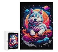 300 PCS Rompecabezas para Adolescentes Siberian Husky Puppies Rompecabezas para Adultos Juego Práctico Difícil Interacción Entre Padres E Hijos 300 PCS
