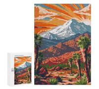 300 PCS Rompecabezas para Adolescentes Sierra Nevada Travel Poster Rompecabezas para Adultos Juguetes Antiestrés Decoración De Pared Diversión Actividades En Casa, 300 PCS