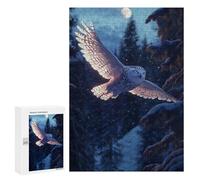 300 PCS Rompecabezas para Adolescentes Snowy Owl in Flight Juegos Familiares De Rompecabezas para Adultos Que Mejoran La Memoria Ayudan A Ejercitar El Cerebro 300 PCS