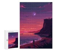 300 PCS Rompecabezas para Adolescentes SoCal LA Sunset Pixel Art Juegos Familiares De Rompecabezas para Adultos Que Mejoran La Memoria Ayudan A Ejercitar El Cerebro 300 PCS