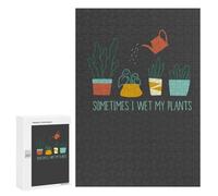 300 PCS Rompecabezas para Adolescentes Sometimes I Wet My Plants Rompecabezas para Adultos Juegos Familiares Corte De Precisión Difícil Y Desafiante 300 PCS