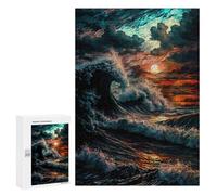 300 PCS Rompecabezas para Adolescentes Stormly Ocean V4 Rompecabezas para Adultos Juegos De Relajación Decoración De Pared Ayuda A Ejercitar El Cerebro 300 PCS