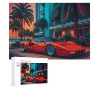 300 PCS Rompecabezas para Adolescentes Sunset Luxury Miami Beach Dreamscape Rompecabezas para Adultos Juegos Familiares Regalo De Cumpleaños Diversión En Casa Actividades, 300 PCS