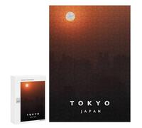 300 PCS Rompecabezas para Adolescentes Sunset on Tokyo Juegos Familiares De Rompecabezas para Adultos Que Mejoran La Memoria Ayudan A Ejercitar El Cerebro 300 PCS