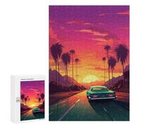 300 PCS Rompecabezas para Adolescentes Sunset Road Adventure -1 Rompecabezas para Adolescentes para Mejorar La Memoria Cada Pieza Es Única - Regalos Y Cumpleaños Únicos 300 PCS
