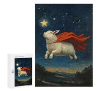 300 PCS Rompecabezas para Adolescentes Super Sheep Flying Rompecabezas para Adultos Juegos Familiares Mejora La Memoria Regalos para Amigos Y Familiares 300 PCS