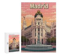 300 PCS Rompecabezas para Adolescentes The Beauty of Madrid Rompecabezas para Adultos Juegos Relajantes Que Mejoran La Memoria Actividades Divertidas En Casa 300 PCS