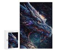 300 PCS Rompecabezas para Adolescentes The Blue Old Space Dragon Rompecabezas para Adultos Juegos Familiares Mejora La Memoria Regalos para Amigos Y Familiares 300 PCS