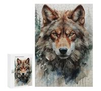 300 PCS Rompecabezas para Adolescentes The Gaze of An Angry Wolf Rompecabezas para Adultos Juegos Relajantes Mejora La Memoria Interacción Entre Padres E Hijos 300 PCS