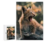 300 PCS Rompecabezas para Adolescentes The Lynx Cub and Butterfly Rompecabezas para Adultos Juguetes Antiestrés Desafío Difícil Cumpleaños