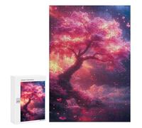 300 PCS Rompecabezas para Adolescentes The Pink Cherry Blossom Rompecabezas para Adolescentes Juegos Divertidos Análisis Y Lógica Cumpleaños 300 PCS