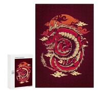 300 PCS Rompecabezas para Adolescentes The Red Dragon Rompecabezas para Adultos Juegos Familiares Desafío Difícil Ayuda A Ejercitar El Cerebro 300 PCS