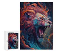 300 PCS Rompecabezas para Adolescentes The Roaring Lion Rompecabezas para Adultos Juegos Familiares Mejora La Memoria Regalos para Amigos Y Familiares 300 PCS